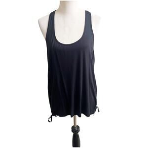 Adore Me Women Black Tank Top 2X Plus Size Side Ties Intimates Casual NWT